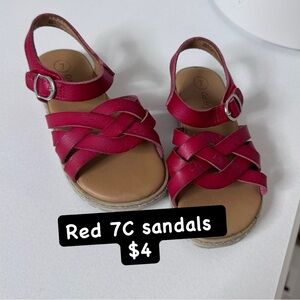 Size 7 Cat & Jack Red Girls Sandals